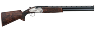 Browning over-and-under shotgun. Side profile from gun shop in Essex.